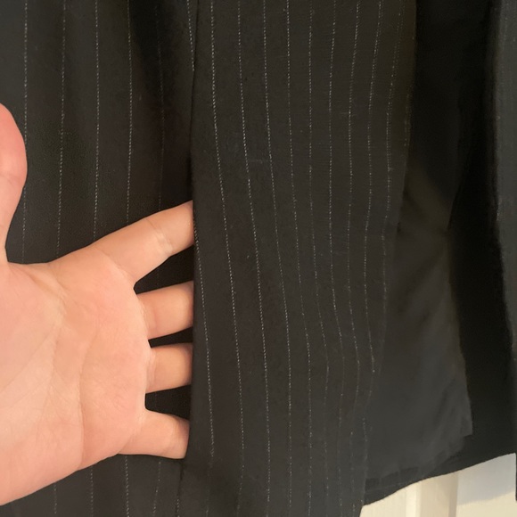 Sabié black pinstripe cape with pockets size large - Picture 3 of 10